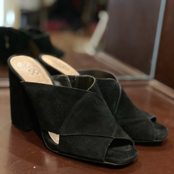 Vince Camino black suede muller sandal size 7 - Picture 2 of 9